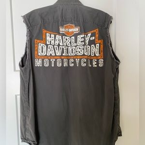 HARLEY DAVIDSON Genuine Motorclothes Short Button Down Vest